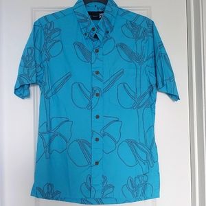 Sig Zane Mens XS Aloha Shirt Blue